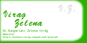 virag zelena business card